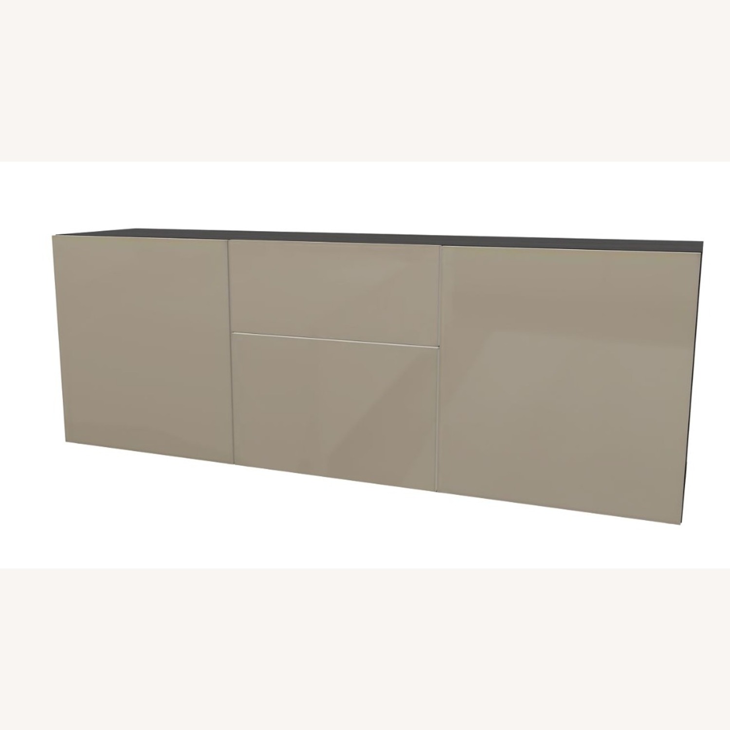 IKEA Besta Light Gray Lacquer Sideboard - image-2