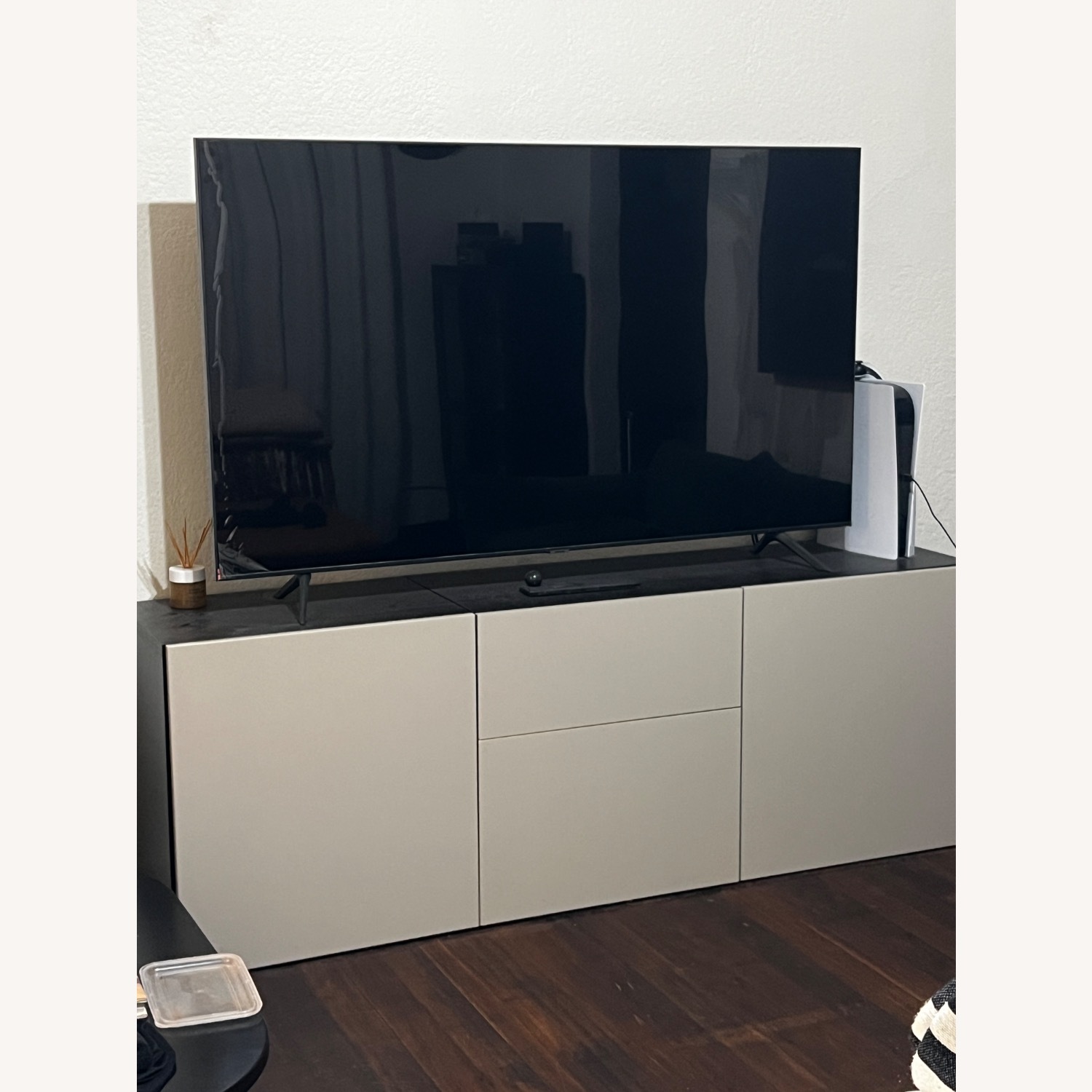 IKEA Besta Light Gray Lacquer Sideboard - image-4