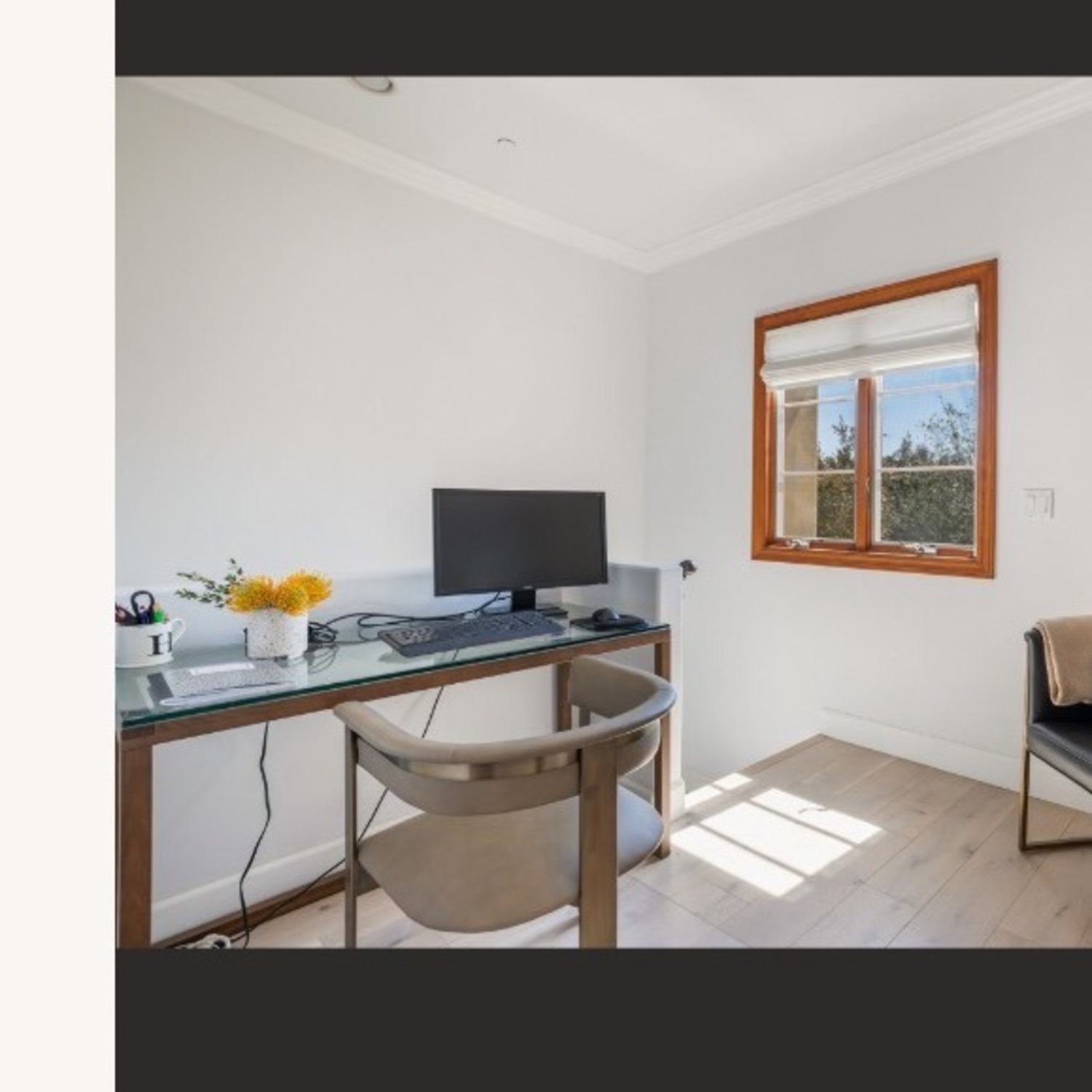 Crate & Barrel Pilsen Wood and Glass Desk  - image-2