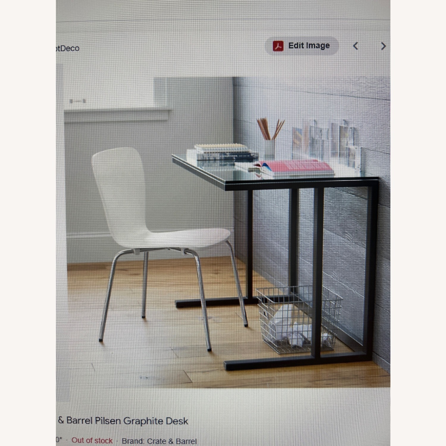Crate & Barrel Pilsen Wood and Glass Desk  - image-3
