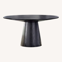 Black Wood Veneer Dining Table