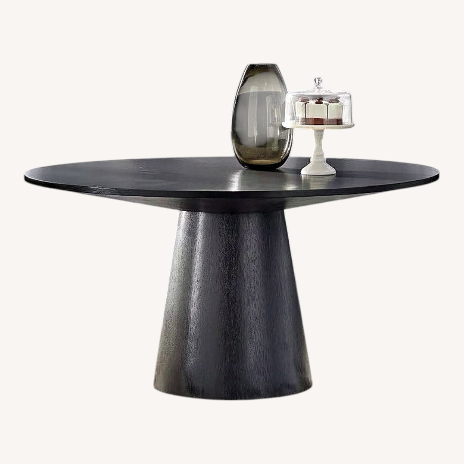 Black Wood Veneer Dining Table - image-5
