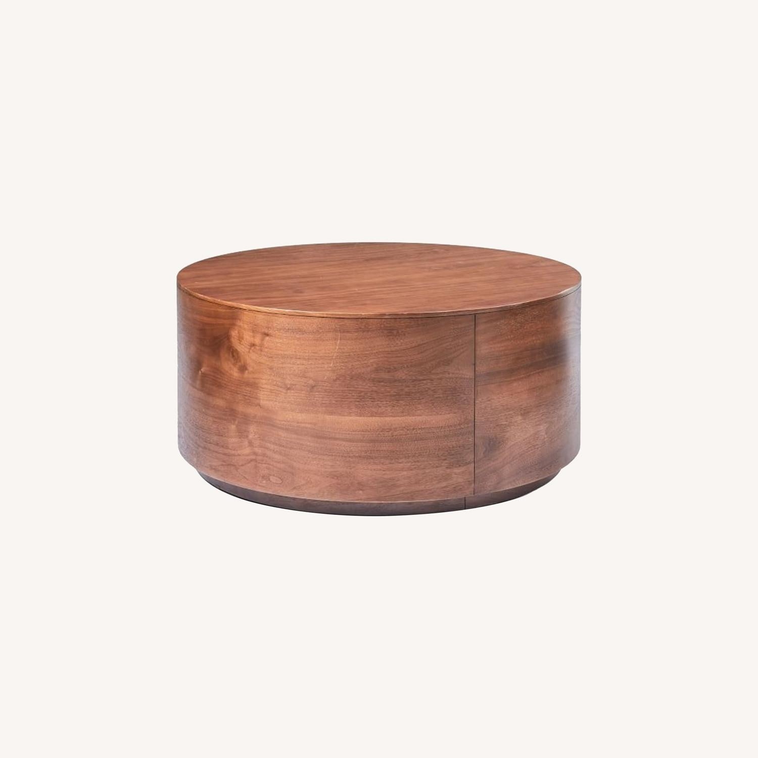 West Elm Light Brown Wood Coffee Table - image-4