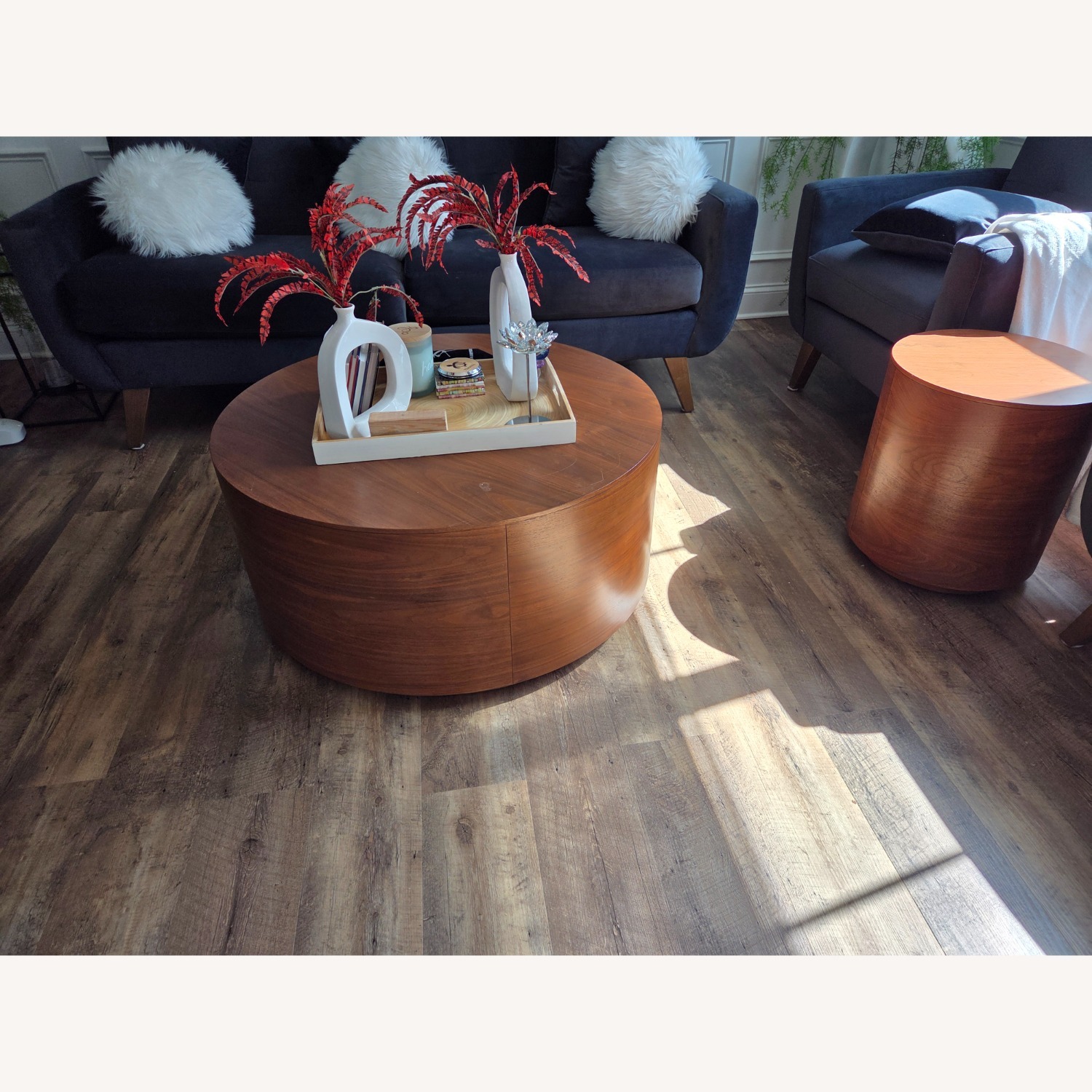 West Elm Light Brown Wood Coffee Table - image-1
