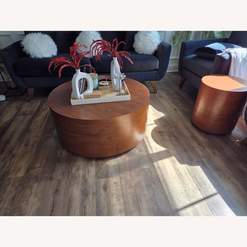 Used West Elm Light Brown Wood Coffee Table for sale on AptDeco