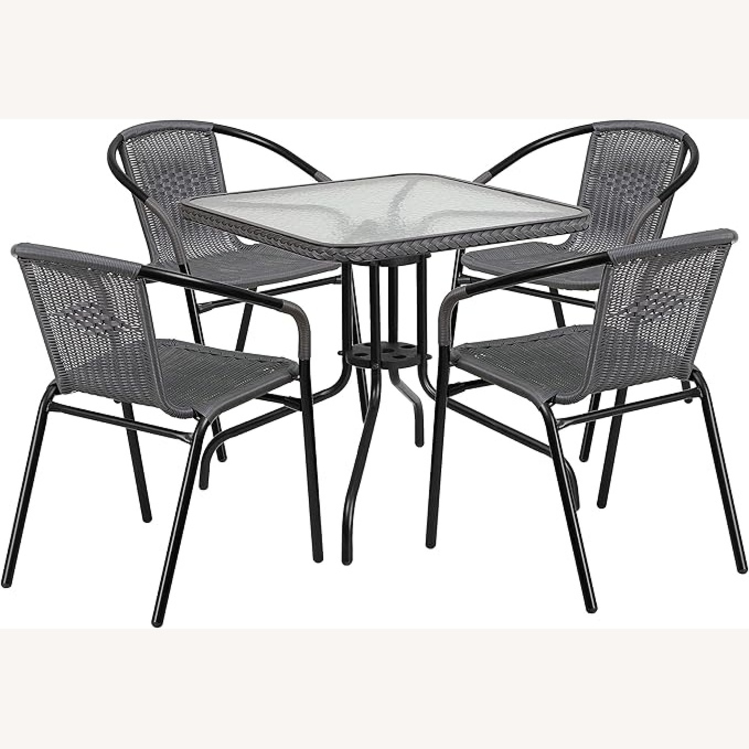 5-Piece 28" Square Indoor/Outdoor Patio Table and Chairs Set - image-5