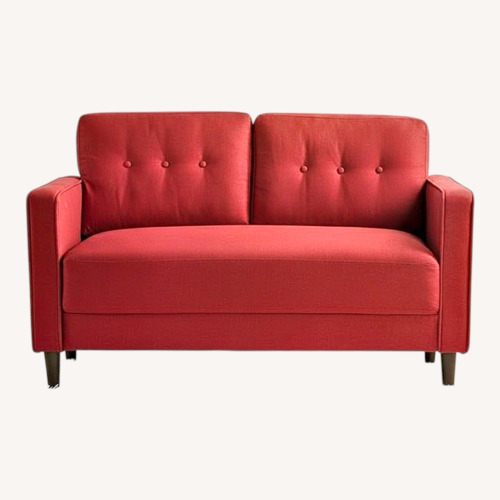 Used Amazon Red Fabric Loveseat for sale on AptDeco