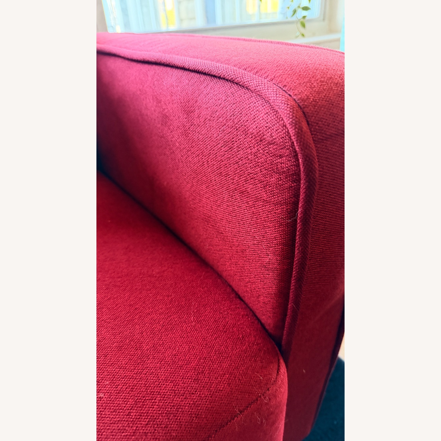Amazon Red Fabric Loveseat - image-3
