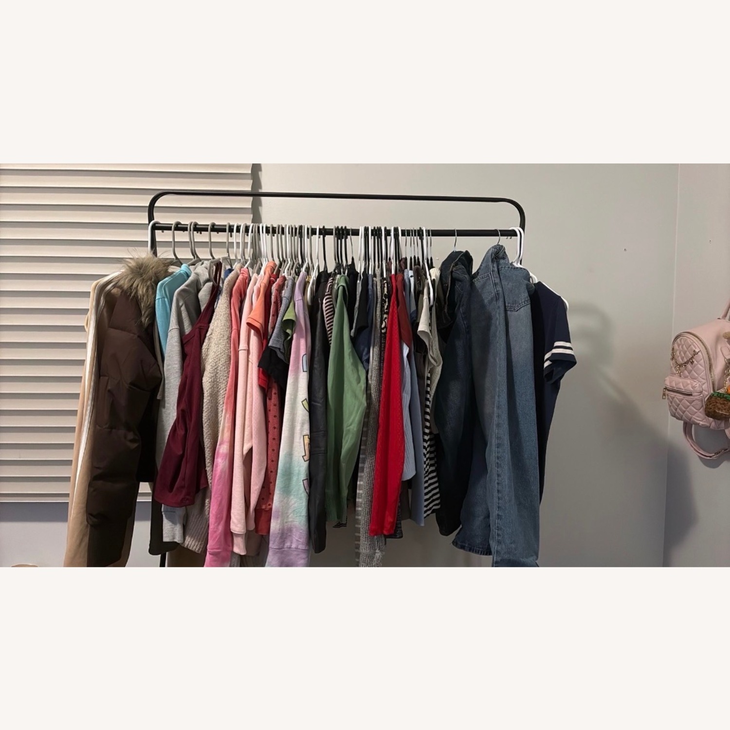 Black Metal Armoire - image-5