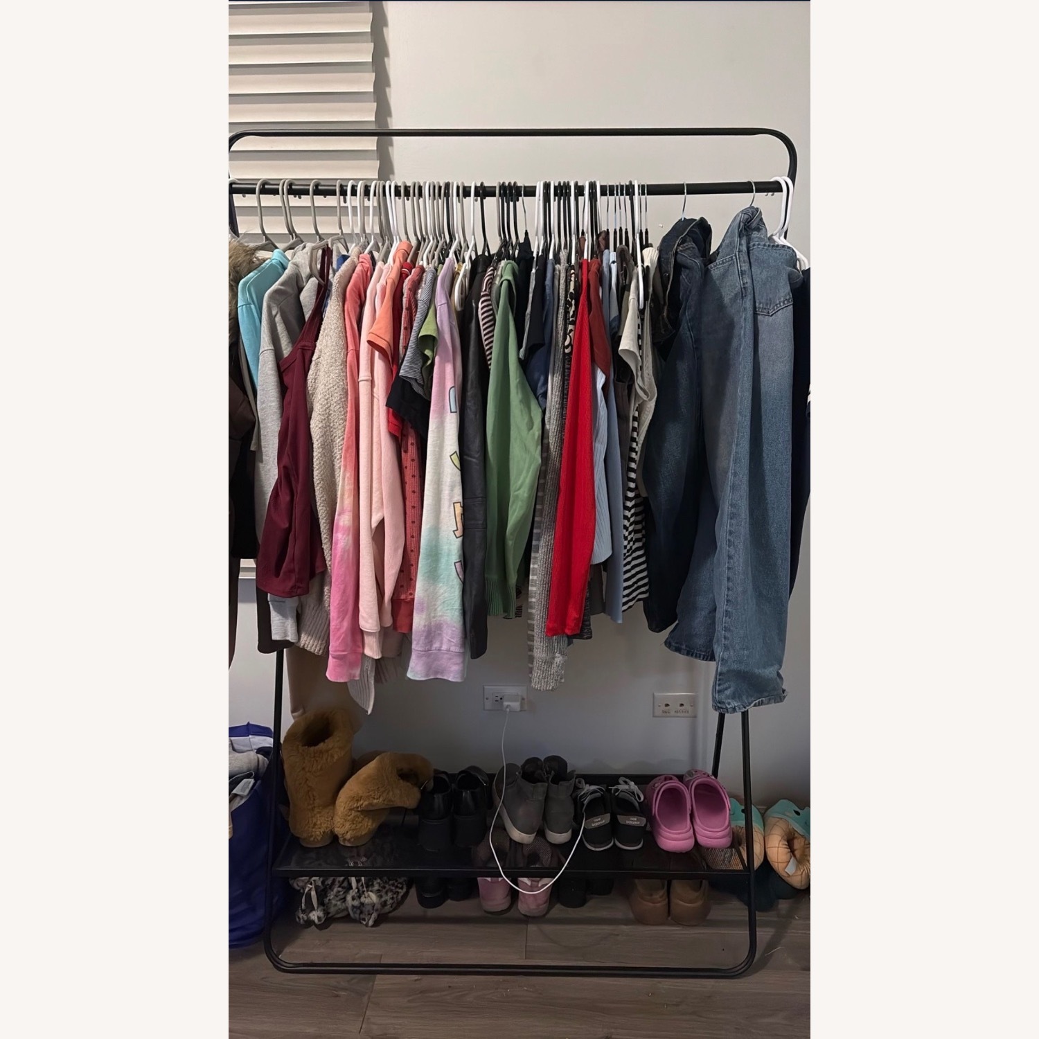 Black Metal Armoire - image-4