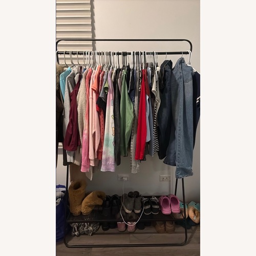 Used Black Metal Armoire for sale on AptDeco