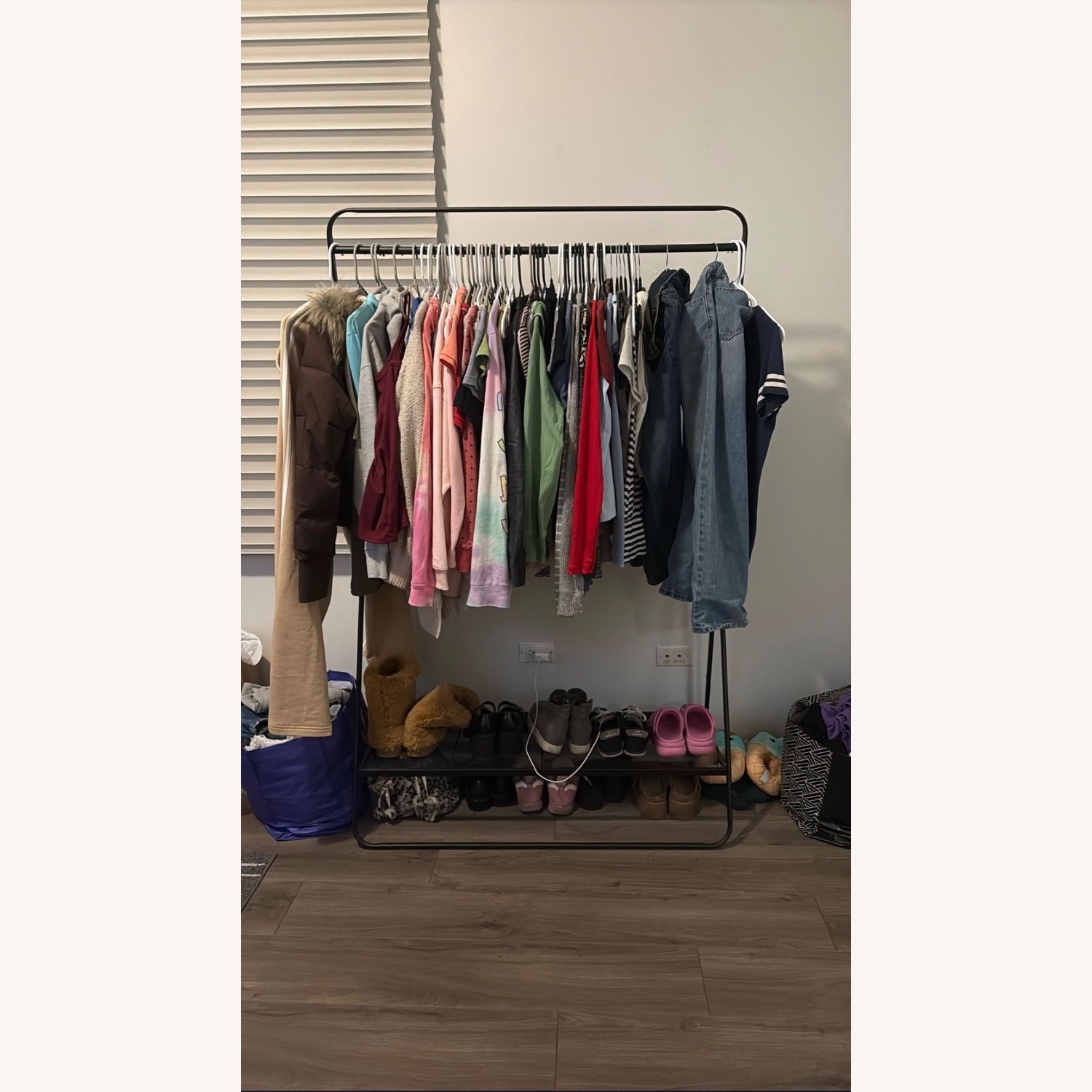 Black Metal Armoire - image-2