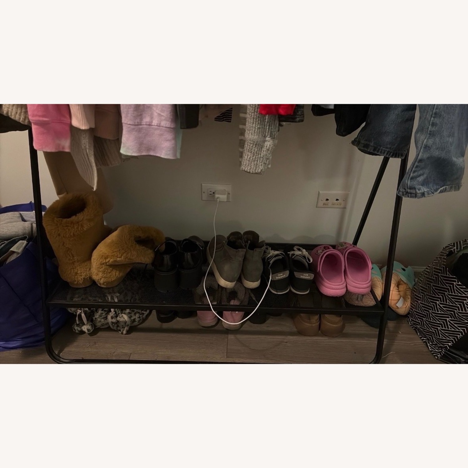 Black Metal Armoire - image-3