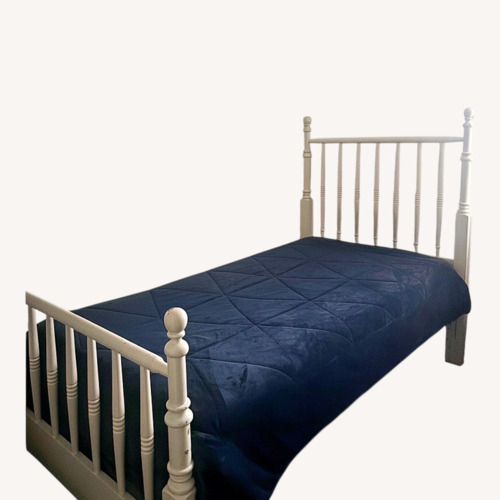 Used Vintage/Antique White Wood Twin Bed for sale on AptDeco