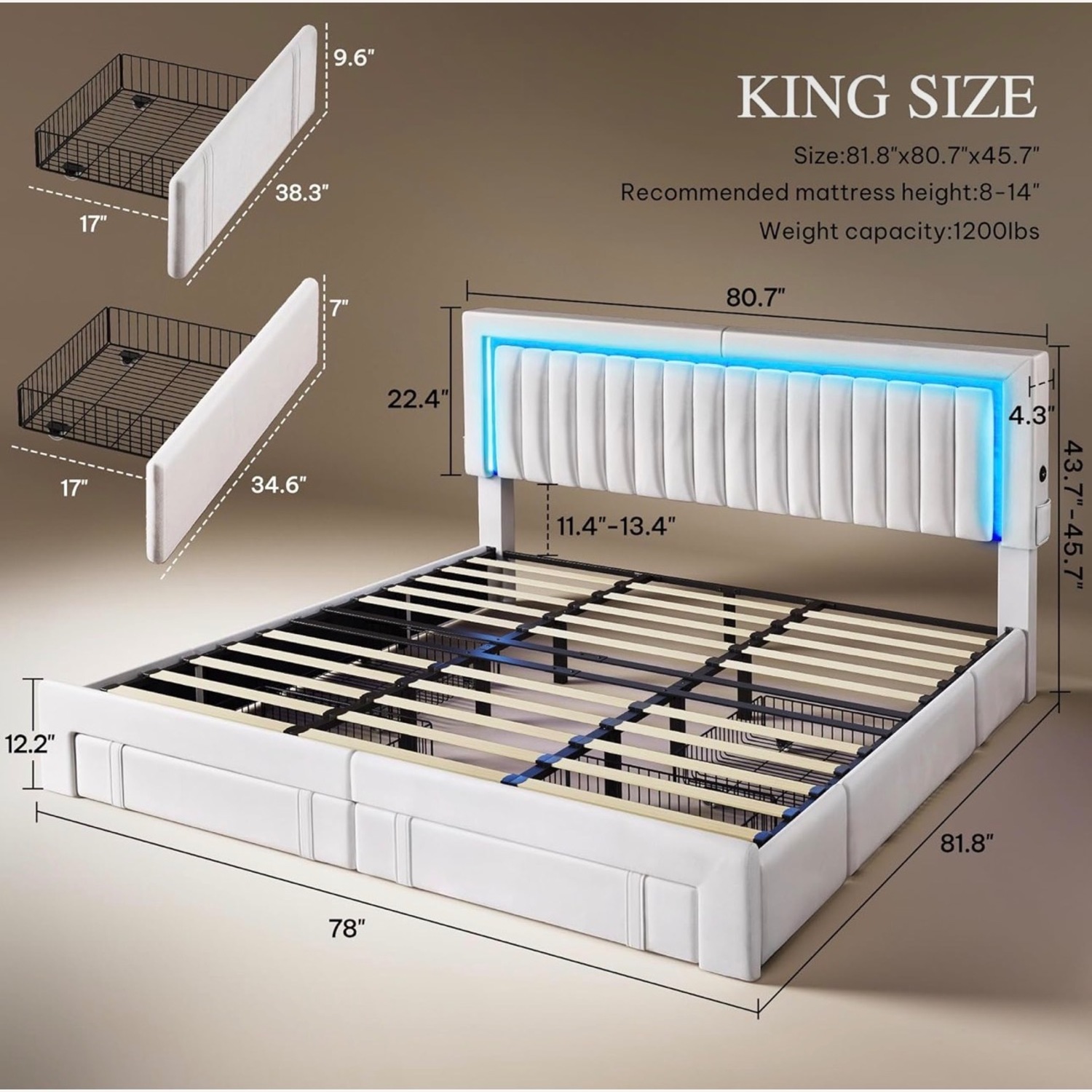 Contemporary King Bed - image-2