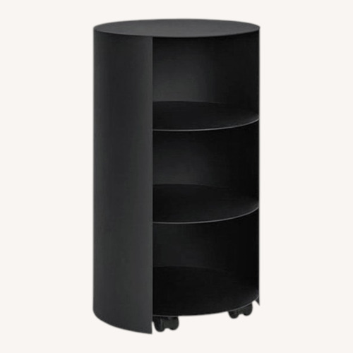 Used Hide Pedestal by Karoline Fesser Table, Black for sale on AptDeco