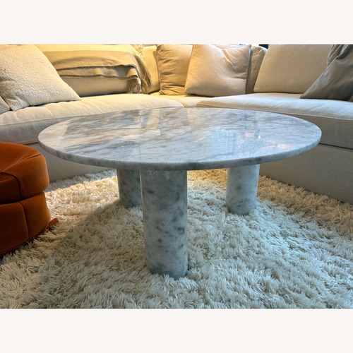 Used Safavieh Giabella White Marble Coffee Table for sale on AptDeco