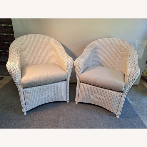 Used 2 Lloyd Flanders Reflections Wicker Chairs for sale on AptDeco