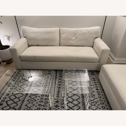 Used Crate & Barrel Axis Seater Sofa & Ottoman for sale on AptDeco