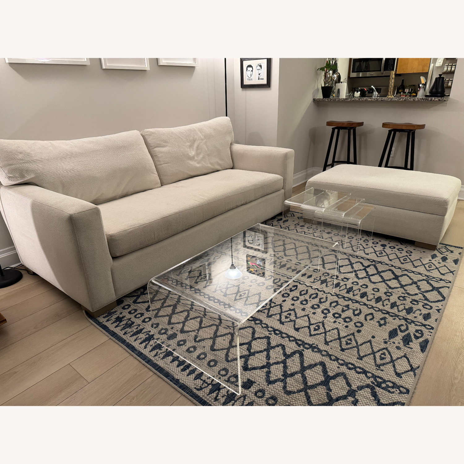 Crate & Barrel Acrylic Coffee Table - image-3