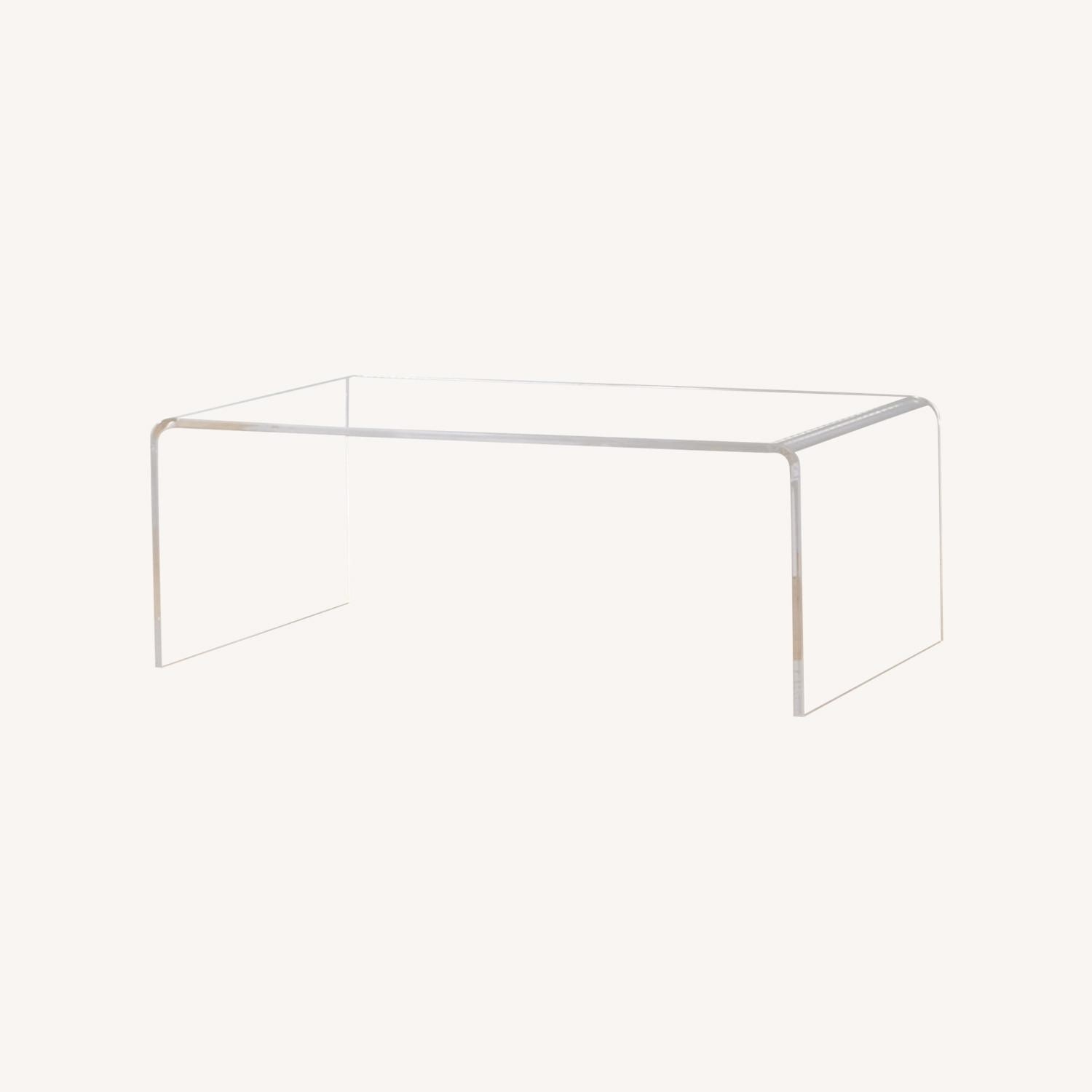 Crate & Barrel Acrylic Coffee Table - image-5