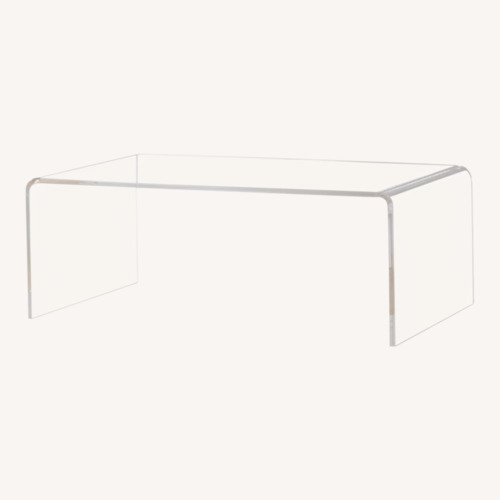 Used Crate & Barrel Acrylic Coffee Table for sale on AptDeco
