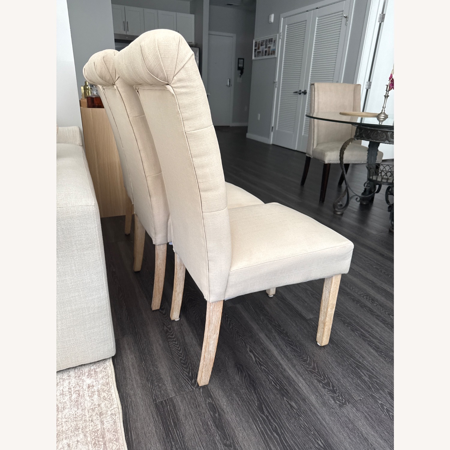 6 Tufted Dining Chairs - image-4