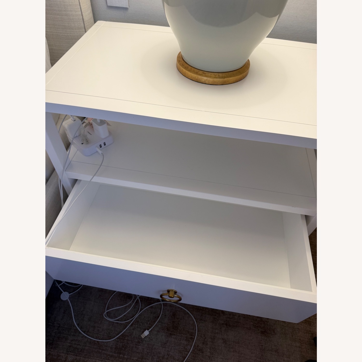 Lark White 2 Drawer Nightstand - image-3