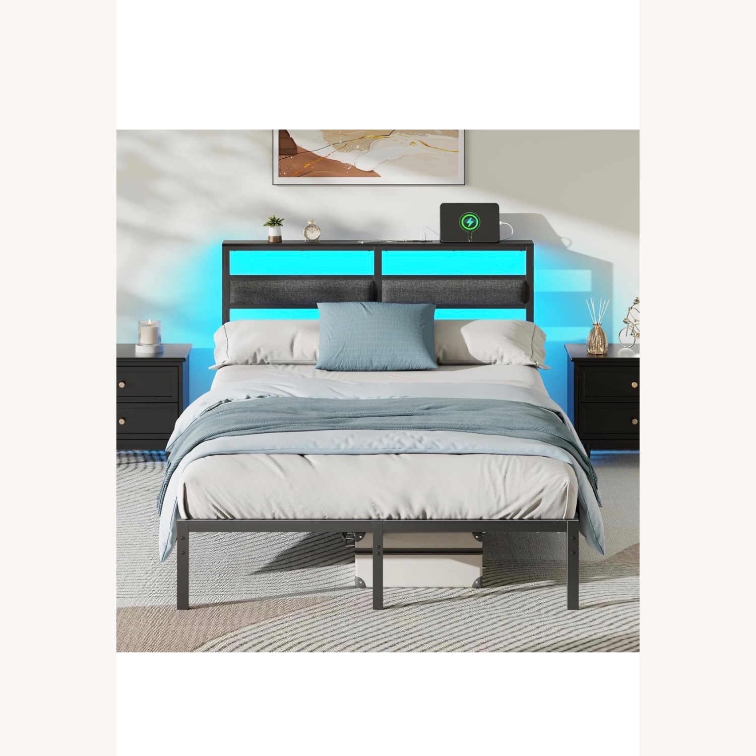 Black Metal Headboard - image-1