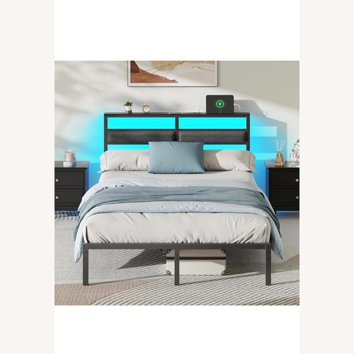 Used Black Metal Headboard for sale on AptDeco