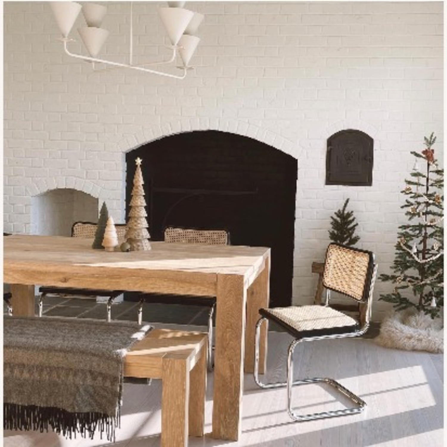 Crate & Barrel Terra Light Brown Wood Dining Table - image-7