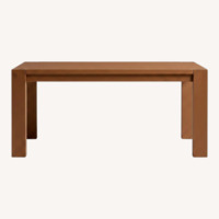 Crate & Barrel Terra Light Brown Wood Dining Table