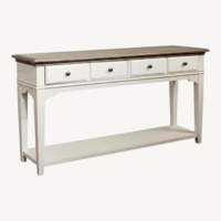 Macy's Myra Light Brown Wood Side Table