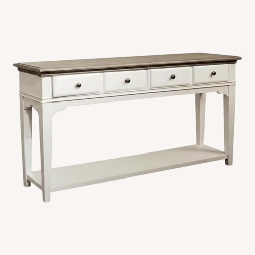 Used Macy's Myra Light Brown Wood Side Table for sale on AptDeco