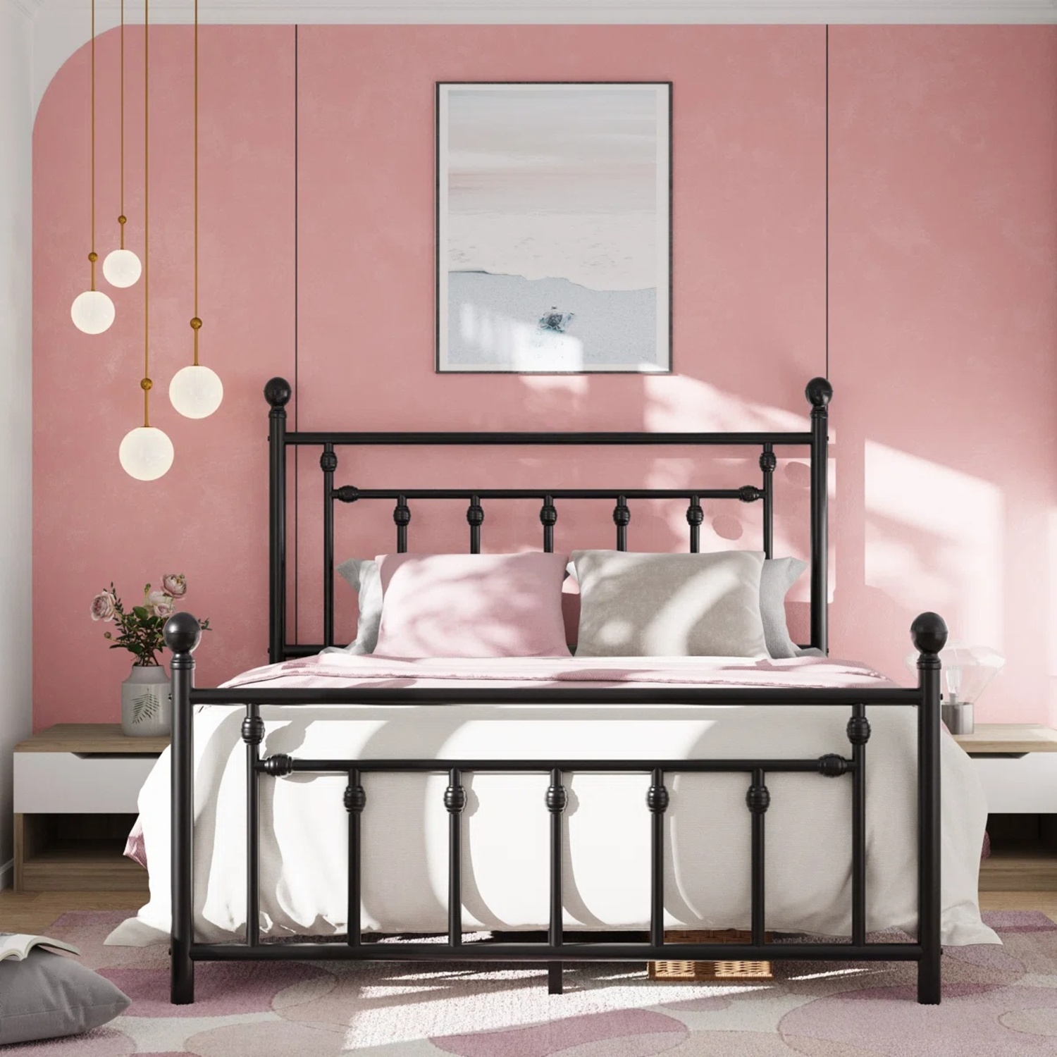 Wayfair Black Metal Headboard - image-4