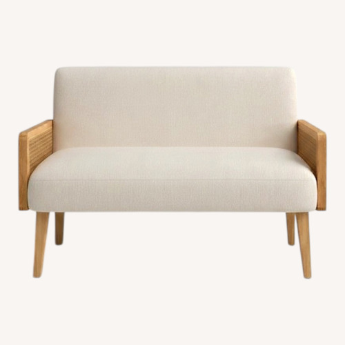 Used Cream Upholstered Loveseat  for sale on AptDeco