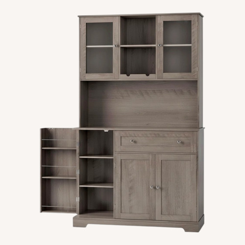 Used Amazon Dark Brown Wood Armoire for sale on AptDeco