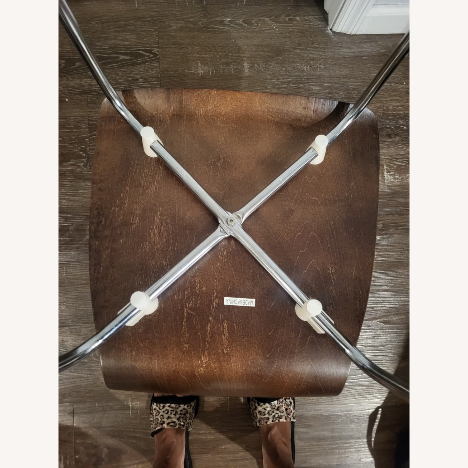 Dark Brown Wood Dining Chairs - image-4