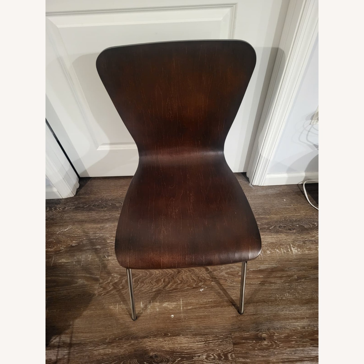 Dark Brown Wood Dining Chairs - image-3