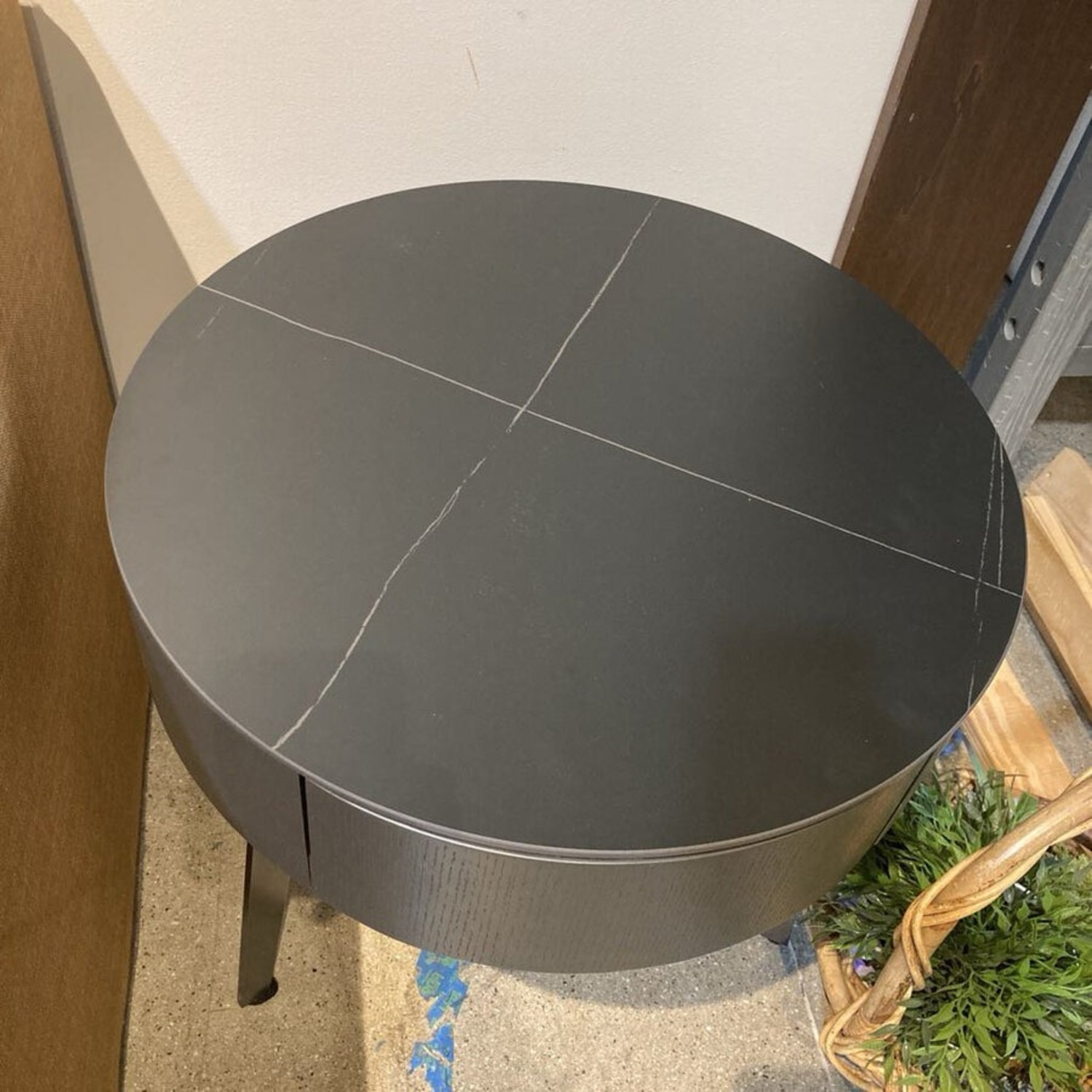 Modloft Warren Black Granite Quartz Side Table - image-4