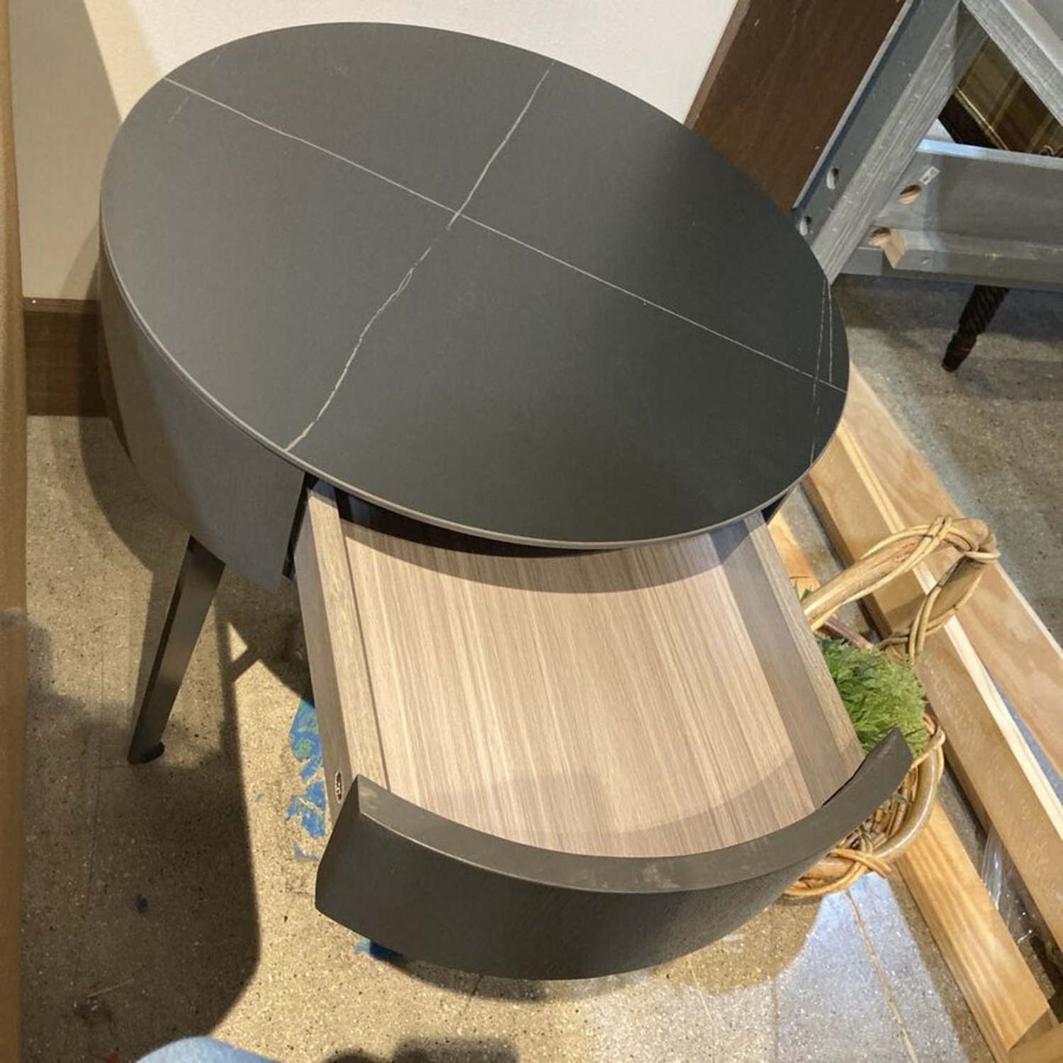 Modloft Warren Black Granite Quartz Side Table - image-5