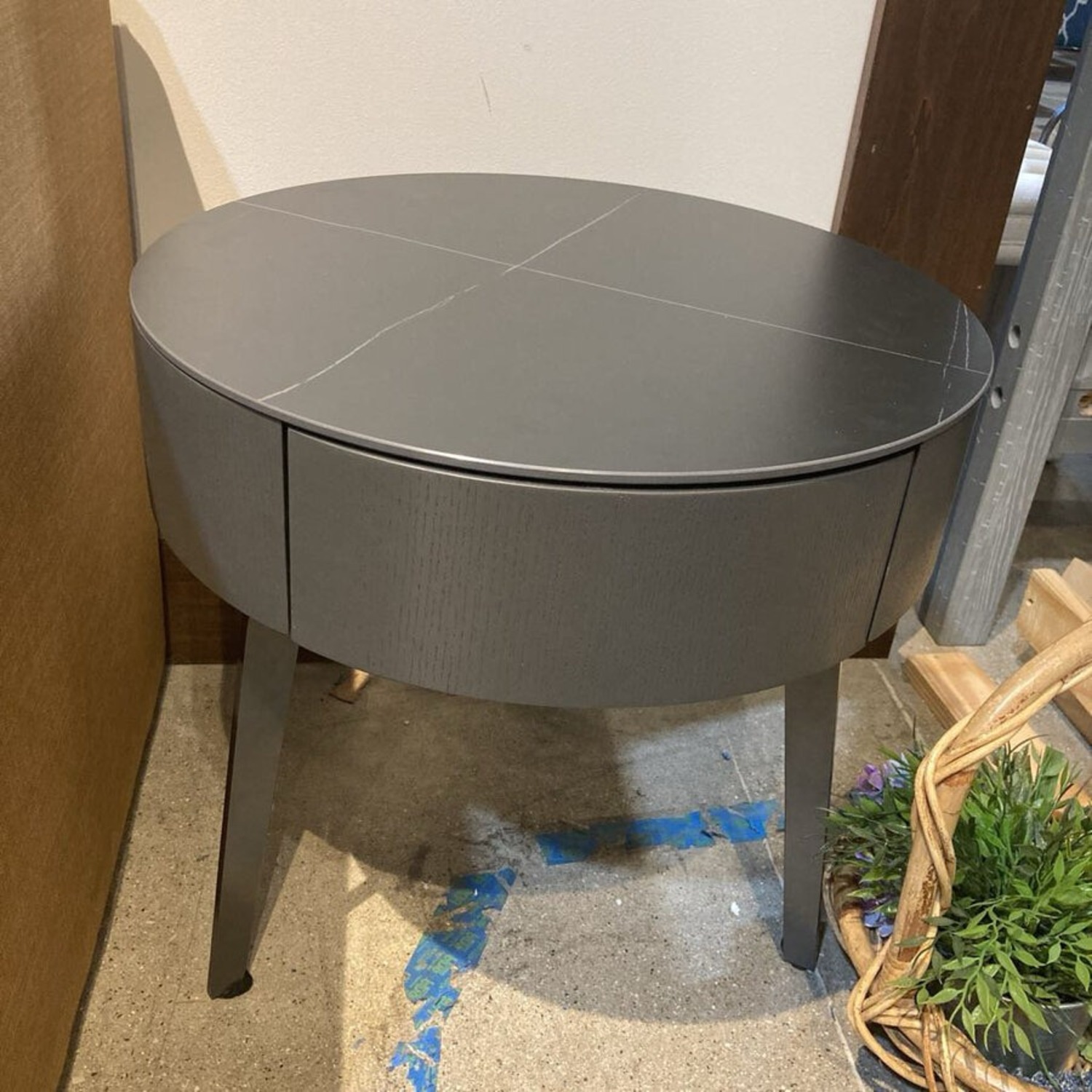 Modloft Warren Black Granite Quartz Side Table - image-3