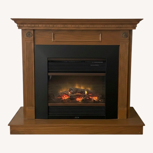Used Wooden Mantle Electric Fireplace  for sale on AptDeco