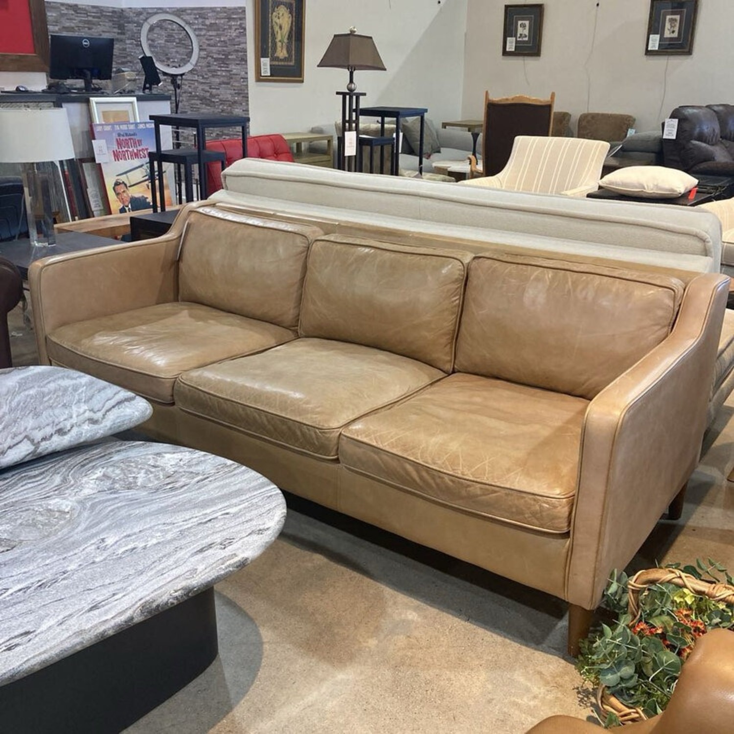 Leather 3-Seat Sofa - image-3