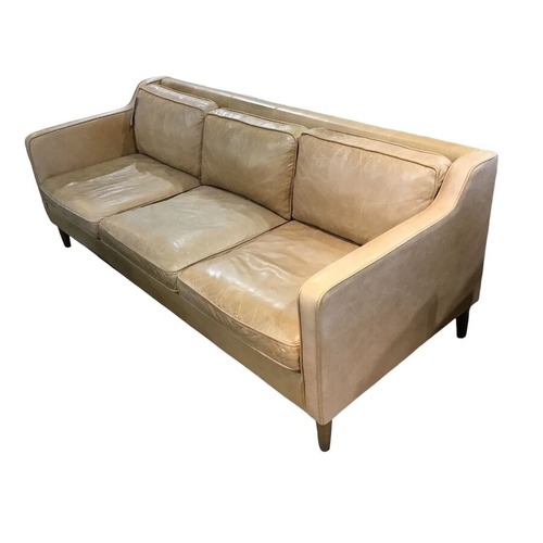 Used Leather 3-Seat Sofa for sale on AptDeco