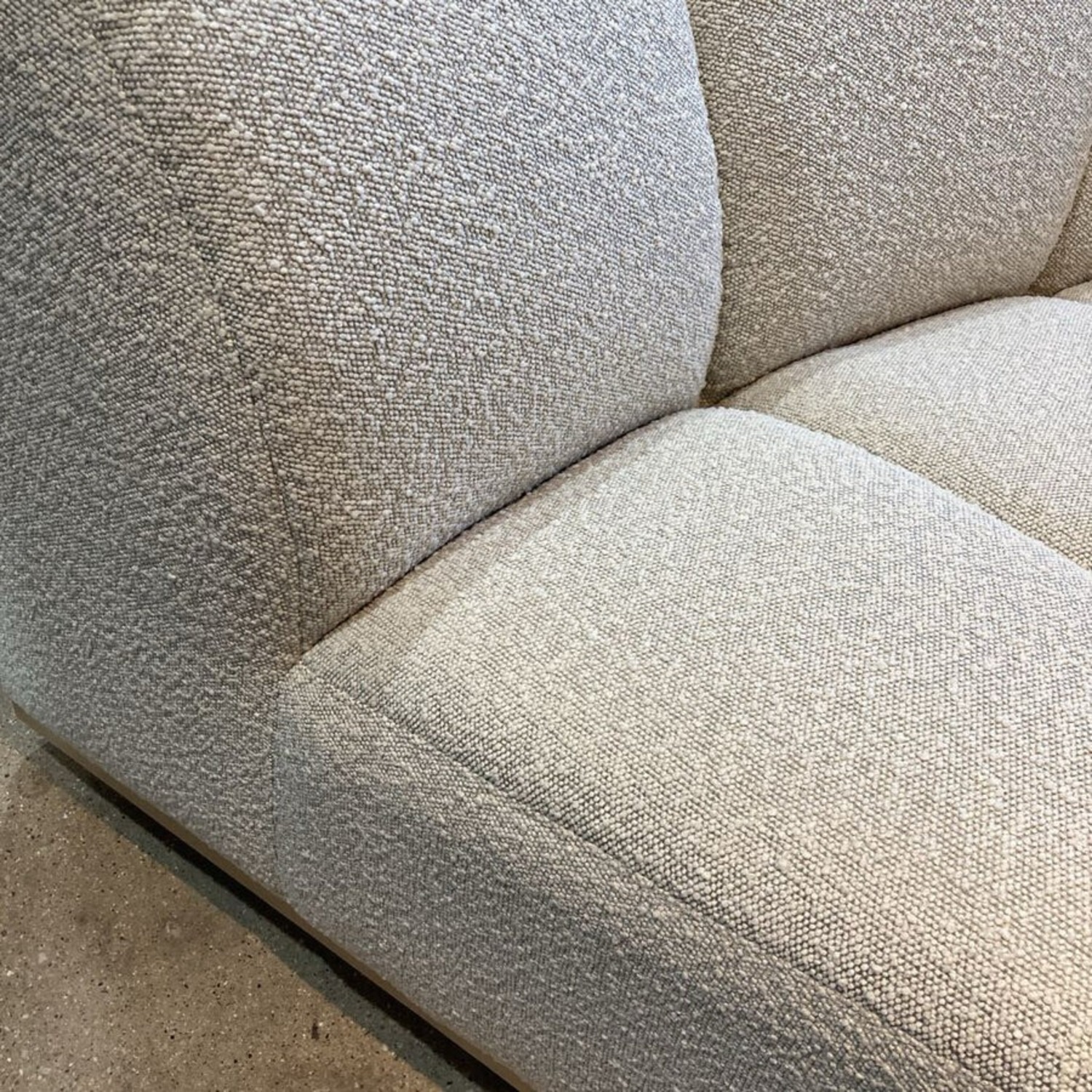 Boucle Wedge White Quartz Sofa - image-6