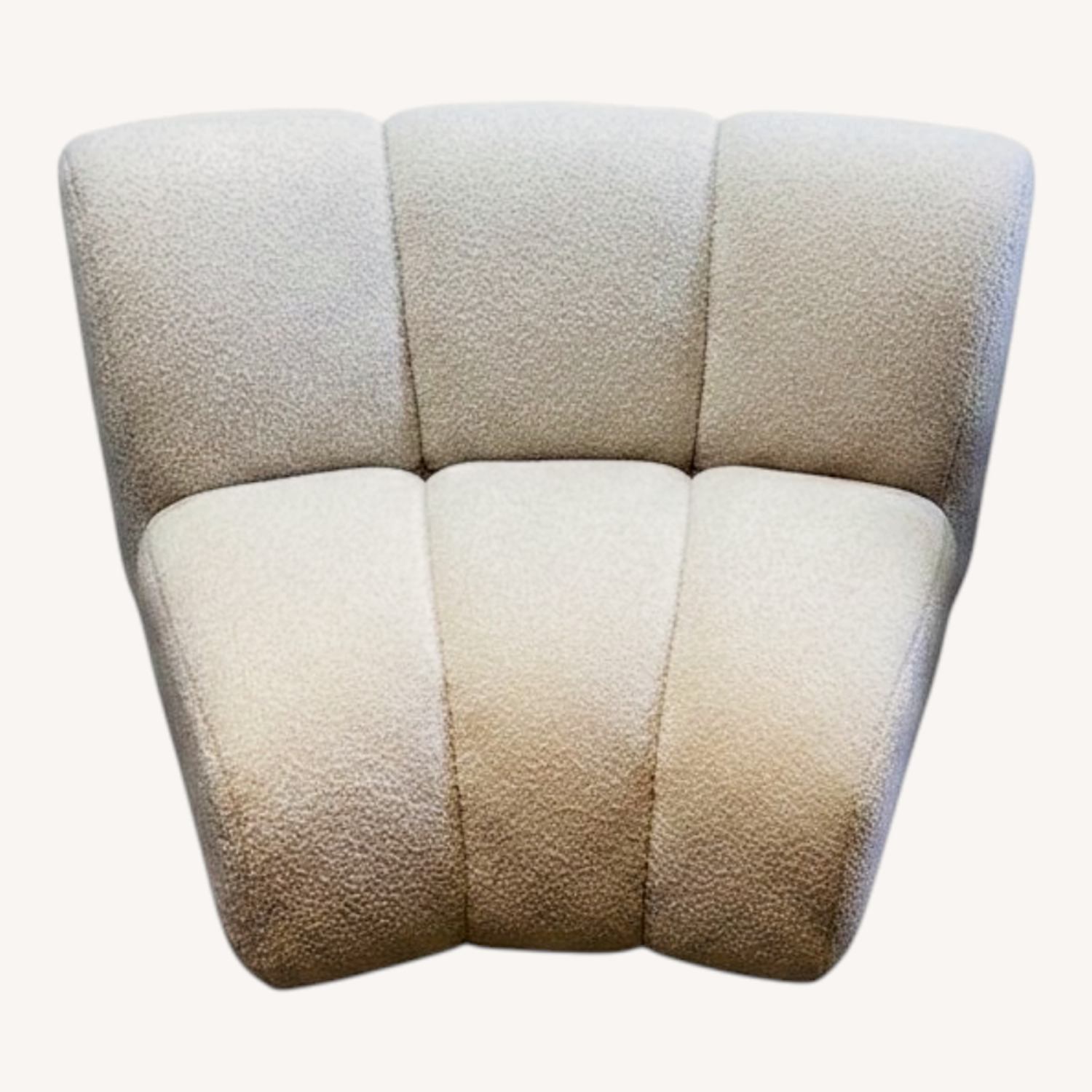 Boucle Wedge White Quartz Sofa - image-0