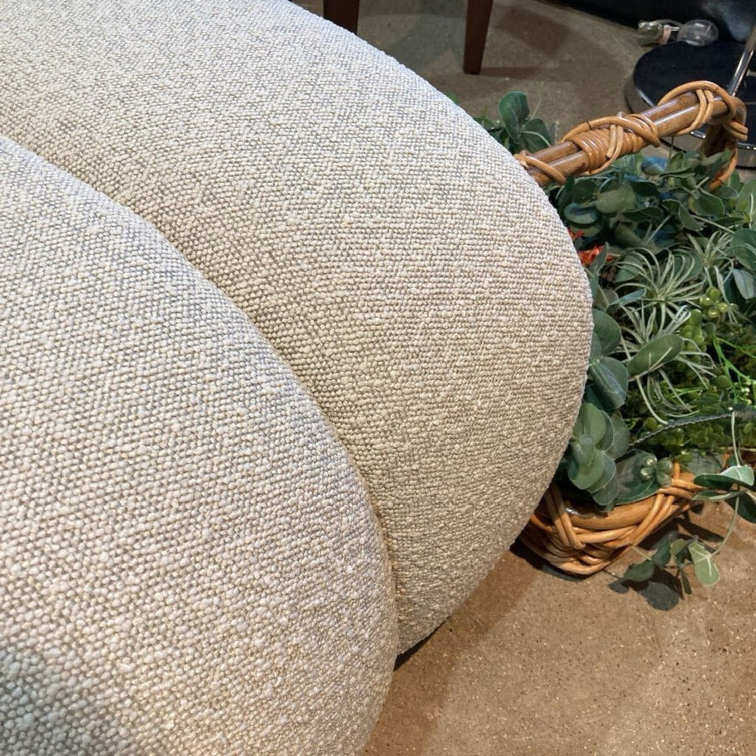 Boucle Wedge White Quartz Sofa - image-7