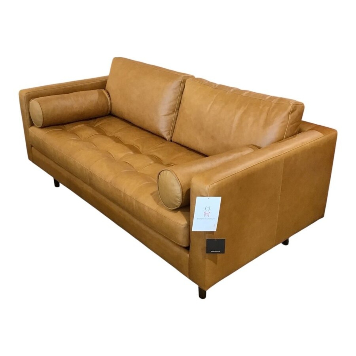 Poly & Bark Napa 72 Apartment Sofa Cognac Tan - image-1