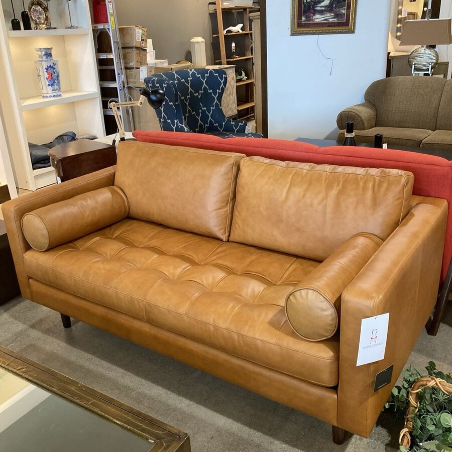 Poly & Bark Napa 72 Apartment Sofa Cognac Tan - image-3